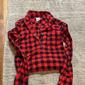 J. Crew Red and Black Checkered Shirt